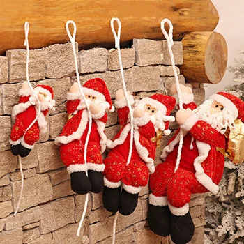 Horolezecké Lano Santa Claus Textílie, Vianočné Dekorácie Prívesok pre Xmas Party Domov Visí Drop Ornament Hogard