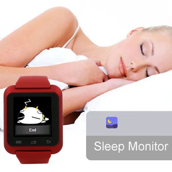 Hot Predaj U8 Bluetooth Hovor Spánku Monitor Výškomer Krokomer Smart Hodinky pre Android iOS