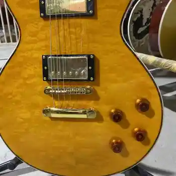 Hot Predaj Váza Hmatníkom Vložkou Rosewood Prešívaný Javorový Top Gold Hardvéru Doprava Zadarmo Guitarra