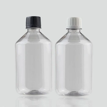 Hot predaj,10pcs-VEĽA 500 ml transparentná skrutkovací uzáver fľaše s objemom plastové fľaše Prázdne kozmetika kontajner nepriepustných