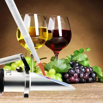 Hroznový Ovocné Šťavy, Alkohol Refraktometer 0-25% VOL 0-40% Brix pre Cukor, Glukóza Vína Vinárov (OEM Balenie je k Dispozícii)
