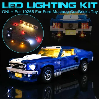 IBA LED Svetlo Do Auta Pre 10265 Pre Mustang Auto Tehly Hračka LED Svetlo s Batériou Box (Model Nie je Súčasťou balenia)