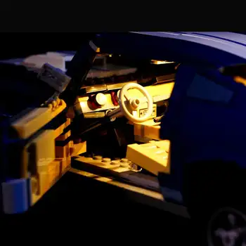 IBA LED Svetlo Do Auta Pre 10265 Pre Mustang Auto Tehly Hračka LED Svetlo s Batériou Box (Model Nie je Súčasťou balenia)