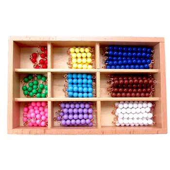 IKAUOIE Montessori Dieťa Vzdelávacie Hračka Drevené Hračky Farebné Checker Rada Perličiek Matematika Hračka v Ranom Detstve Predškolského Vzdelávania Nastaviť