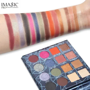 IMAGIC Profesionálne Lesk Leskom Matný Eyeshadow Dlhotrvajúci Vodeodolný make-up Paletu Pigment 16 Farieb Oficiálny Produkt