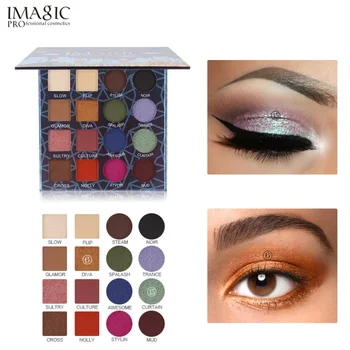 IMAGIC Profesionálne Lesk Leskom Matný Eyeshadow Dlhotrvajúci Vodeodolný make-up Paletu Pigment 16 Farieb Oficiálny Produkt