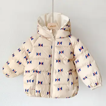 IN HOT dieťa boys nadol bunda 1-9 rokov staré Biele Kačacie Vetrovka s Kapucňou batoľa dievča, zimný kabát Pribrala teplo, 4 voliteľné farby