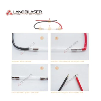 IPL Lampa pre Kozmetický laser : 9*65*115F - anóda ohybom ( 10 kusov v poradí ) , IPL flash Svietidlá pre Pekingu honkon laser