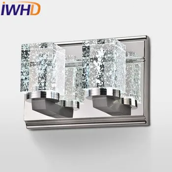 IWHD Kúpeľňa Nástenné svietidlo Moderného K9 Crystal Led Zrkadlo Nástenné Svietidlo Módne Nepremokavé Sconce Domáce dekorácie Domov Osvetlenie Lustre