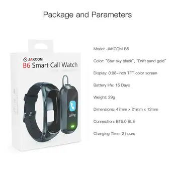 JAKCOM B6 Smart Call Sledovať Novšie ako smartwatch mužov sg3 pásmo 5 náramok gtr 47mm ženy hodinky smart hodinky
