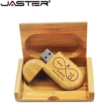 JASTER Drevené usb Vlastné logo ellips typ drevené okno flash pero disk, pamäť, usb 2.0, 4 GB 8 GB 16 GB 32 GB, 64 GB Kreatívny darček