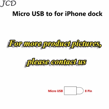 JCD Typ C Ženské 8 Pin pre Lightning Muž Údaje Nabíjací Adaptér pre iPhone 6s 7 pre iPad Nabíjací Kábel Typ-c, Usb napájací Adaptér