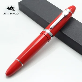JINHAO 159 módne 18KGP 0.7 mm Široké Nib plniace pero písacie perá vysokej kvality školského úradu písomne atramentové perá, súpravy