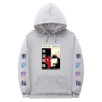 Japonské anime Tokio Vlkolak hoodie Harajuku mikina Kaneki Ken tlač hoodies hip hop Streetwear top s kapucňou