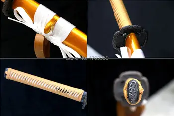 Japonský Samuraj Meč Katana Full Tang/Veľmi Ostré T10 Ocele Hliny Tvrdeného Modrá Čepeľ Domáce Dekorácie Darček Nôž Reálne Meče