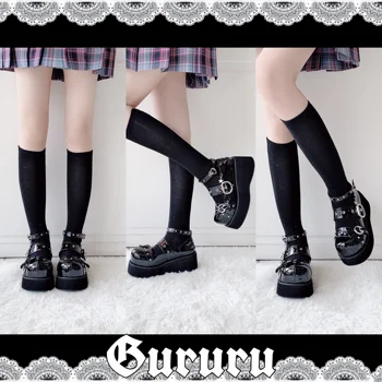 Japonský sladké študent lolita topánky vintage kolo hlavy hrubé dno dámske topánky kawaii Mary Jane jednej topánky loli cosplay cos