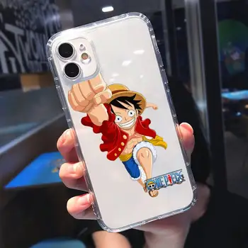 Jeden Kus Anime, Luff módne coque Telefón Prípade Transparentné pre iPhone 6 7 8 11 12 s mini pro X XS XR MAX Plus