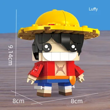 Jeden Kus Brickheadz Údaje Anime Serie Model Luff Hancock Zoro Nami Usopp Cartoon Stavebné Bloky Pre Dieťa DIY Tehla Hračky