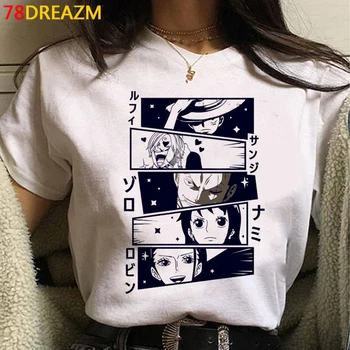 Jeden Kus Luff t shirt ženy japonskej tlače streetwear tumblr plus veľkosť oblečenie tričko biele tričko