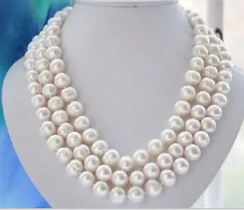 Jeden strands9-10 mm south sea barokový white pearl necklace50inch 14k
