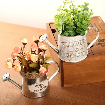 Jedinečný Dizajn Železa Zmes Hrnce Kvetináč Kôš Váza Kvetináče Sukulentných Rastlín Mini Kaktus Stôl Office Home Decor Darček