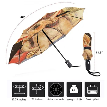 Jedinečný Parasol Dáždnik Cestovné plne Automatické 3 Skladacie Paraguas Dážď Ženy Anti UV Dáždnik Vetru Slnečníky Dážď zariadenia