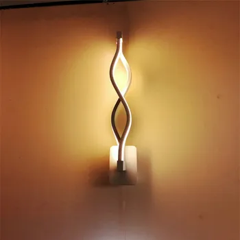 Jednoduché, Moderné Hliníkové Vlna Typ Spálňa LED Nástenné svietidlo Uličkou Obývacia Izba kaviareň, TV joj, Dekorácie, Lampy na Stenu