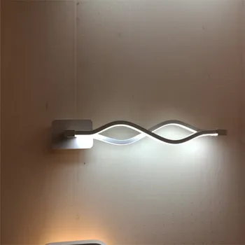 Jednoduché, Moderné Hliníkové Vlna Typ Spálňa LED Nástenné svietidlo Uličkou Obývacia Izba kaviareň, TV joj, Dekorácie, Lampy na Stenu