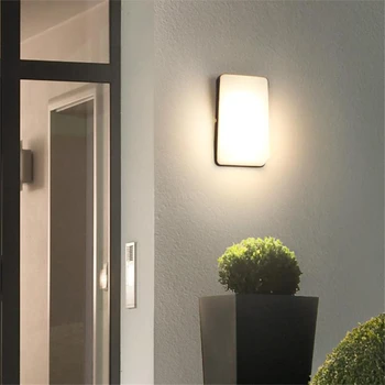 Jednoduché, Moderné LED Nástenné svietidlo Hliníkové Vonkajšie Veranda Svetla Nepremokavé Stenu Sconce Lampa Garden Balkón Uličkou Výzdoba Osvetlenie