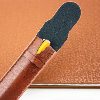 Jednoduché Osobnosti Jednom Balení Pero Pero Skladovanie Taška Kryt Anti-scratch Kolízie Kožené Pen Set Multi-výber farieb