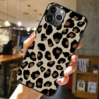 Jednoduchý A Štýlový Biela Čierna Krava Leopard Matné Telefón puzdro Pre Iphone 11 12pro x xs max xr 6 7 8plus 5 se 2020 Kremíka Kryt