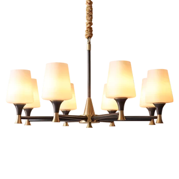 Jedáleň, Bar Mliečneho Skla Luster Lampa 2020 Nový Príchod Medi E27 Závesné Svetlo, Flush Mount Mosadz Svetlá domáce Osvetlenie