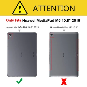 Jeleň Retro Magnetické Flip PU Kožené puzdro Pre Huawei MediaPad M6 10.8 2019 Stojan, Kryt na Huawei M6 10.8 Prípad Tabletu + Darček