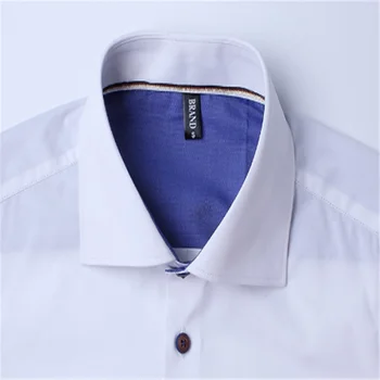 Jeseň Mužov Mládež Business Bežné Biele Tričko s Dlhým Rukávom Blusas Blúzka Camisa Masculina Koszula kórejské Oblečenie Slim Fit Bluzki