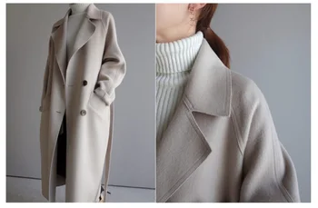 Jeseň Zimná Bunda Ženy kórejský Vlnené Kabát Žena Vintage Dlhá Srsť Nadrozmerné Coats Oblečenie pre Ženy 2020 Abrigo Mujer MY2284