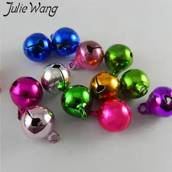 Julie Wang 20PCS Farebné Jingle Bells Železa Kúzlo Pre Šperky, Takže Prívesok Príslušenstvo dôležité Telefónne Dekorom Vianočné Zistenia