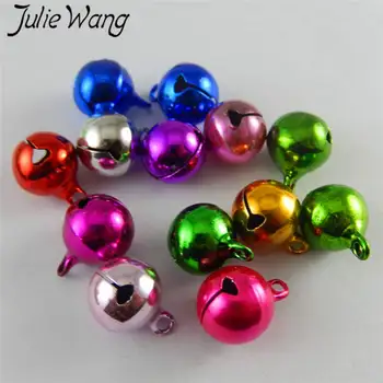 Julie Wang 20PCS Farebné Jingle Bells Železa Kúzlo Pre Šperky, Takže Prívesok Príslušenstvo dôležité Telefónne Dekorom Vianočné Zistenia