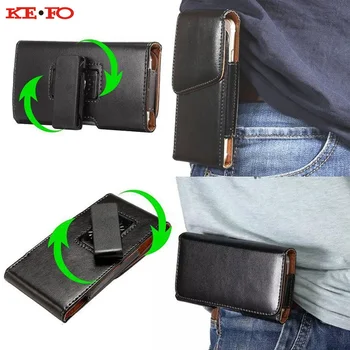 KEFO Smartphone Tašky Pre HTC M10 U Hrať 10 Pro U Ultra U11 U12 Plus Otáčanie 360 Opasok Puzdro Prípade Vážnej PU Kožené Kryt