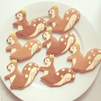 KENIAO Veverička Cookie Cutter Lesné Zviera Fondant / Chlieb / Sandwich / Suchár Fréza pre Dieťa - 9.3 x 8 cm - Nerezová Oceľ