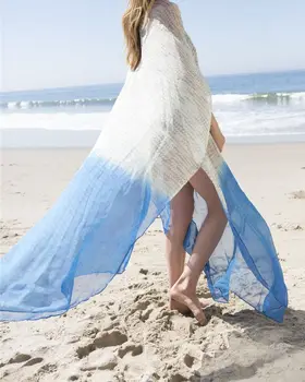 Kaftan Pláži Šifón zakryť Pareos Playa de Mujer Pláž Nosiť Nadrozmerná Bikini zakryť Župan Plage Sarong Pláži Tunika