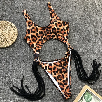 Karlofea Ženy Jeden Kus Kúpanie Kombinézu Sexy Duté Sa Strapec Leopard Vysoký Pás Plavky Brazílske Bikini Vyhovovali Plaviek