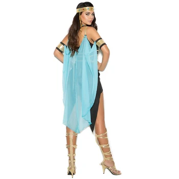 Karneval, Halloween grécka Bohyňa Athéna Cosplay kostým Maškarný Party Šaty