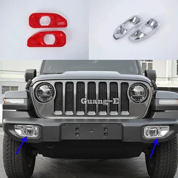 Karosérie Predné Hmlové Svetlo Lampy Detektor Rám Stick Styling ABS Chrome Výbava Časti 2 ks Pre Jeep Wrangler JL 2018 2019 2020