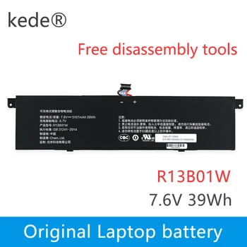 Kede 7.6 V 39Wh 5107mAh/5230mAh Pôvodné R13B02W R13B01W Notebook Batéria Pre Xiao Mi Air 13,3