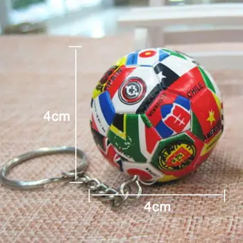 Keychain Svete Flag Football Visí Dekor Odolné Auto prívesok na Taška