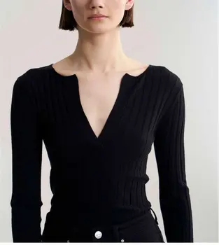 Knitwear Ženy Sveter tvaru Hodváb Cashmere Základné Base Tričko Top Pure Color All-zápas Knitwear Jeseň Zima