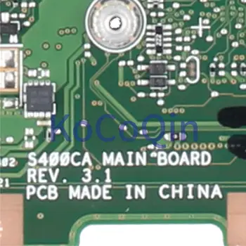 KoCoQin Notebook základná doska Pre ASUS S400CA CORE SR0XG i7-3537U Doske REV.3.1 S 4G RAM Testované