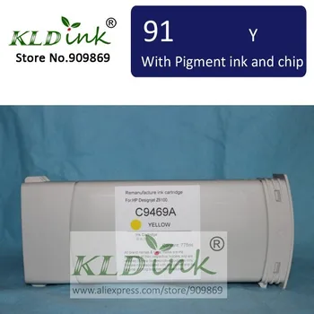 Kompatibilné HP91 C9469A ŽLTÝ Pigment ink cartridge pre Designjet Z6100