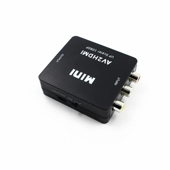 Kompatibilný s HDMI K AV Scaler Adaptér HD Video Kompozitné Converter Box RCA AV/CVSB L/R-Video 1080P Mini AV Podpora NTSC, PAL