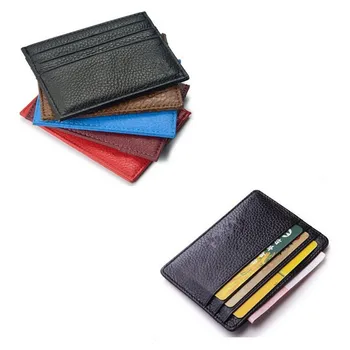 Kožené Kreditná karta Nové Ultratenké Peňaženky vodičský Preukaz Žien a Mužov Tenkú peňaženku Package Cowhide